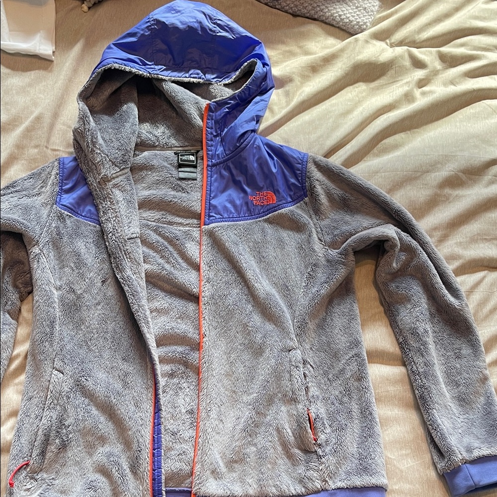 The North Face Kids Purple and Gray Puffer Jacket